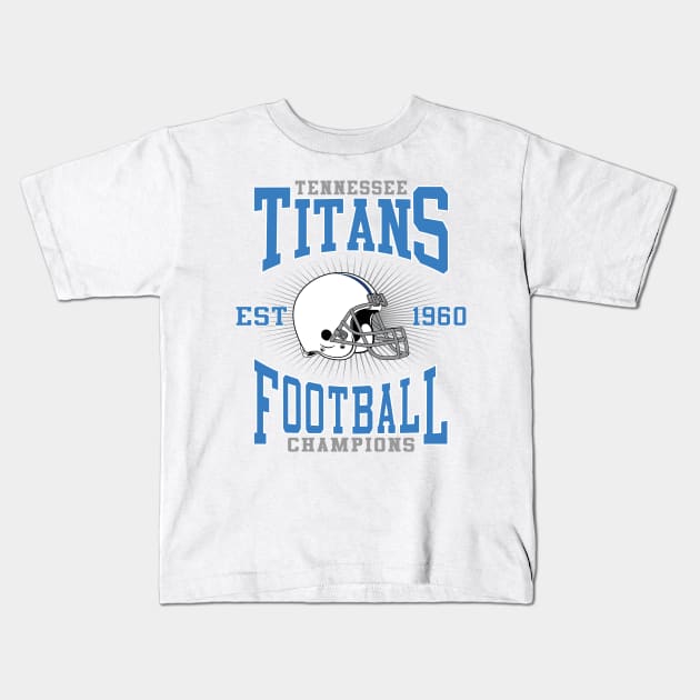 Tennessee Titans Football Champions Kids T-Shirt by genzzz72